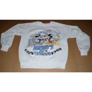 Disney Sweatshirt Adult M Medium White Mickey's 60th Birthday 1988 Vintage USA